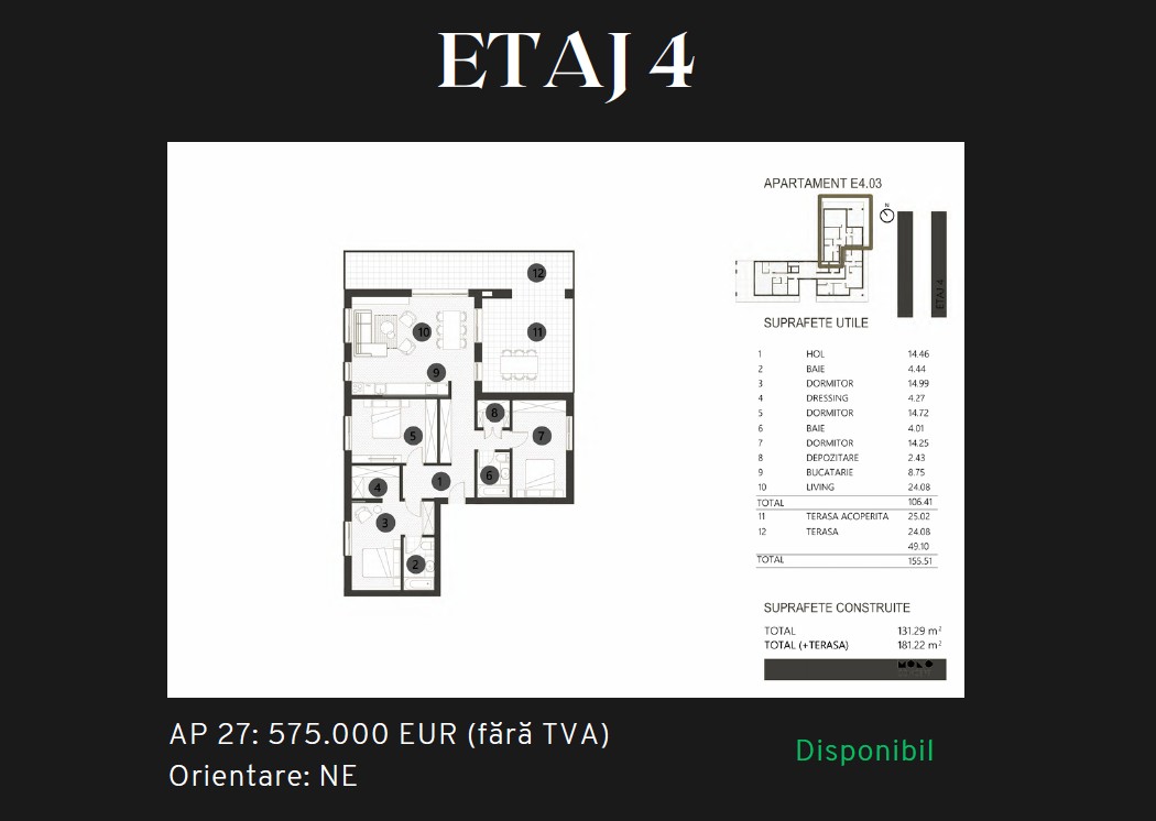 Apartament cu 4 camere, Barbu Văcărescu — fotografia 5