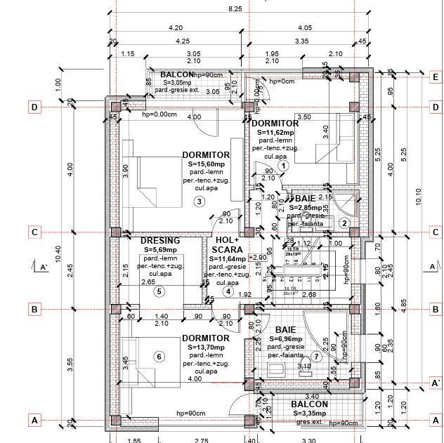 Plan Casă individuală cu 5 camere, Tunari